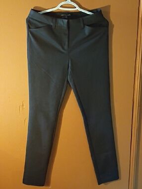 Andrew Marc Charcoal Gray Skinny Ponte Pull-On Pants
